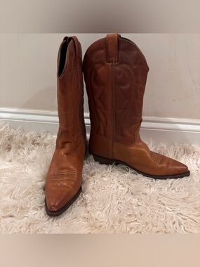 Vittorio Ricci Studio Womens Brown Leather Western Boots Size 8.5 M